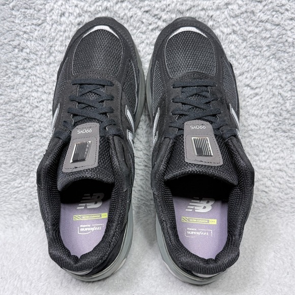 New Balance 990V5 Womens Size 10.5 Running Shoes Sneakers Black Suede USA - Picture 5 of 9